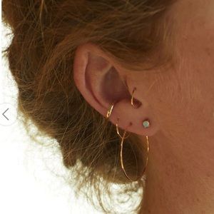 Catbird small 14k gold hoop earrings